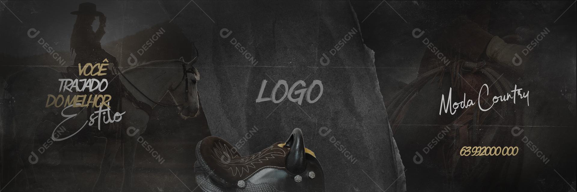 Social Media Você trajado do melhor estilo Moda Country PSD Editável