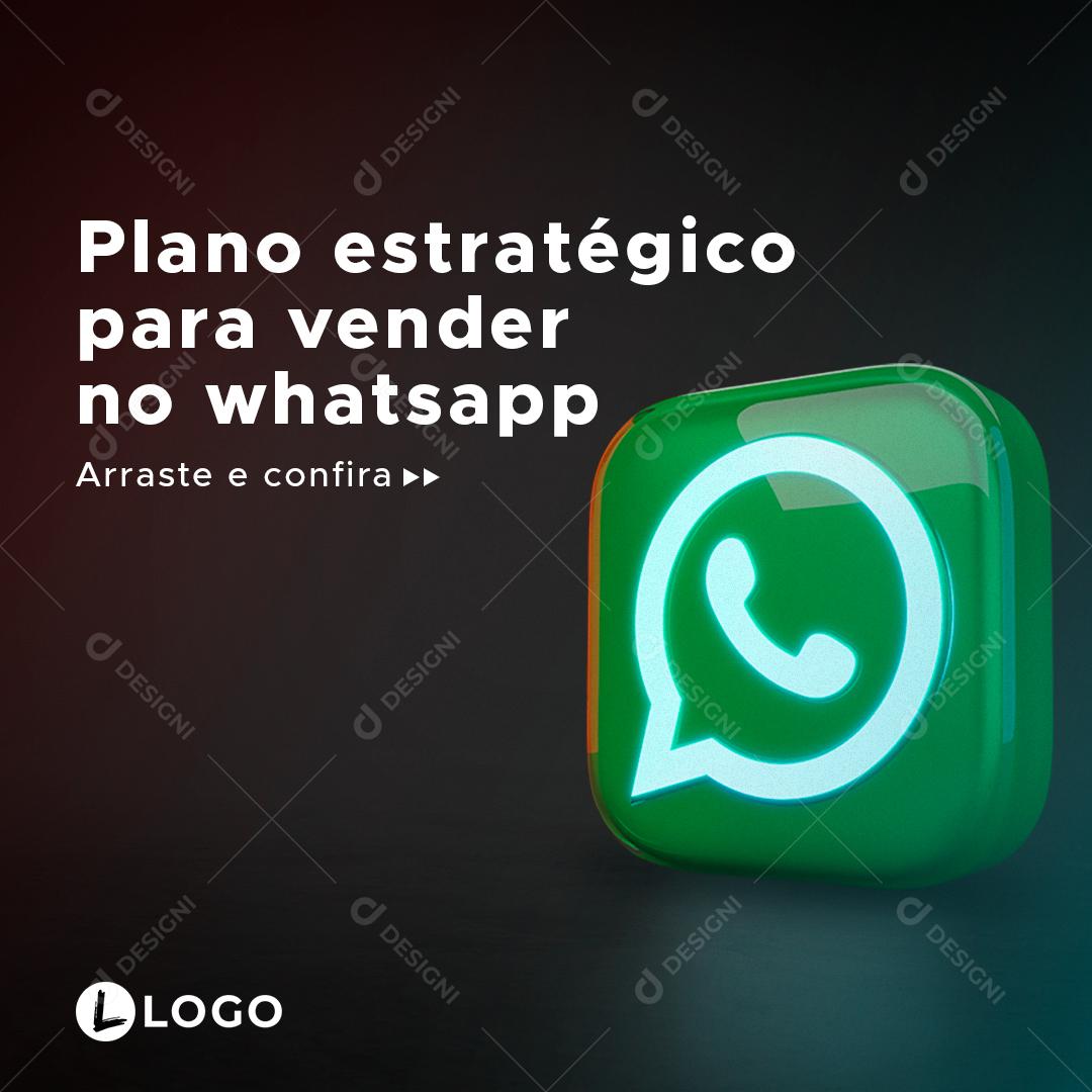 Social Media Plano estratégico para vender no whatsapp Agências PSD Editável