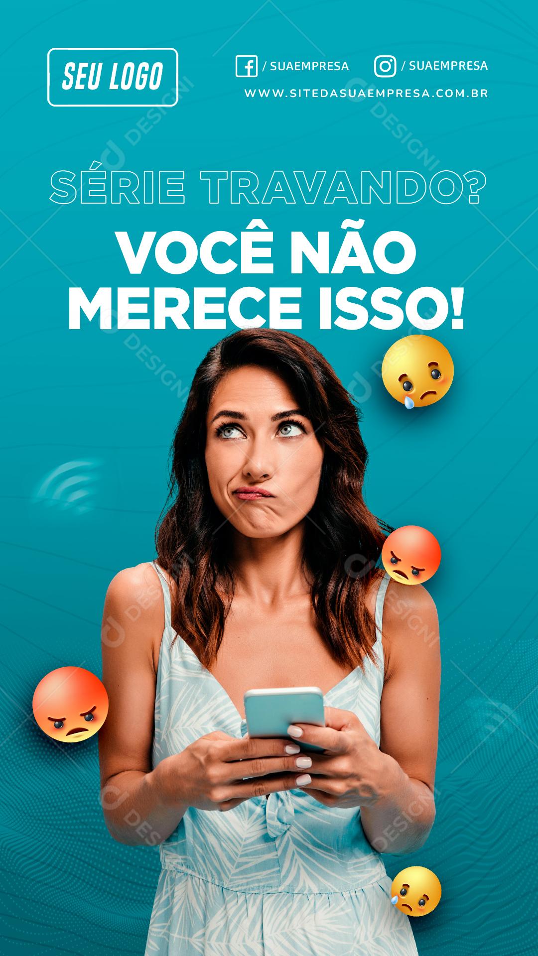 Social Media Série travando você não merece isso PSD Editável