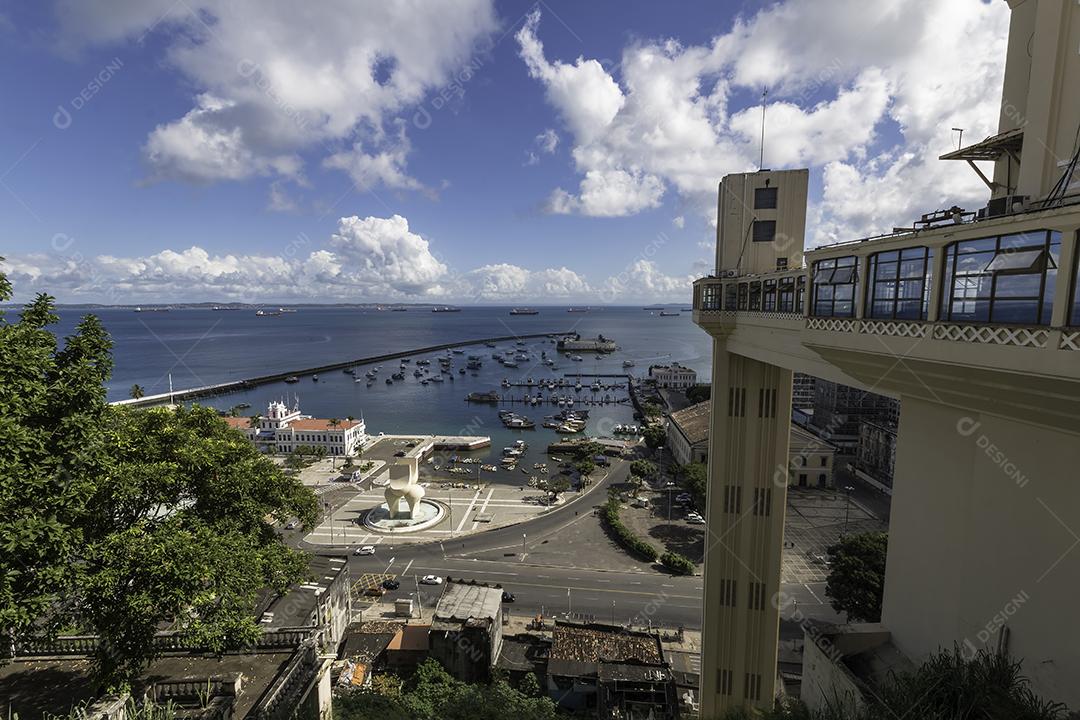 Vista do Elevador Lacerda em Salvador Bahia Brasil
