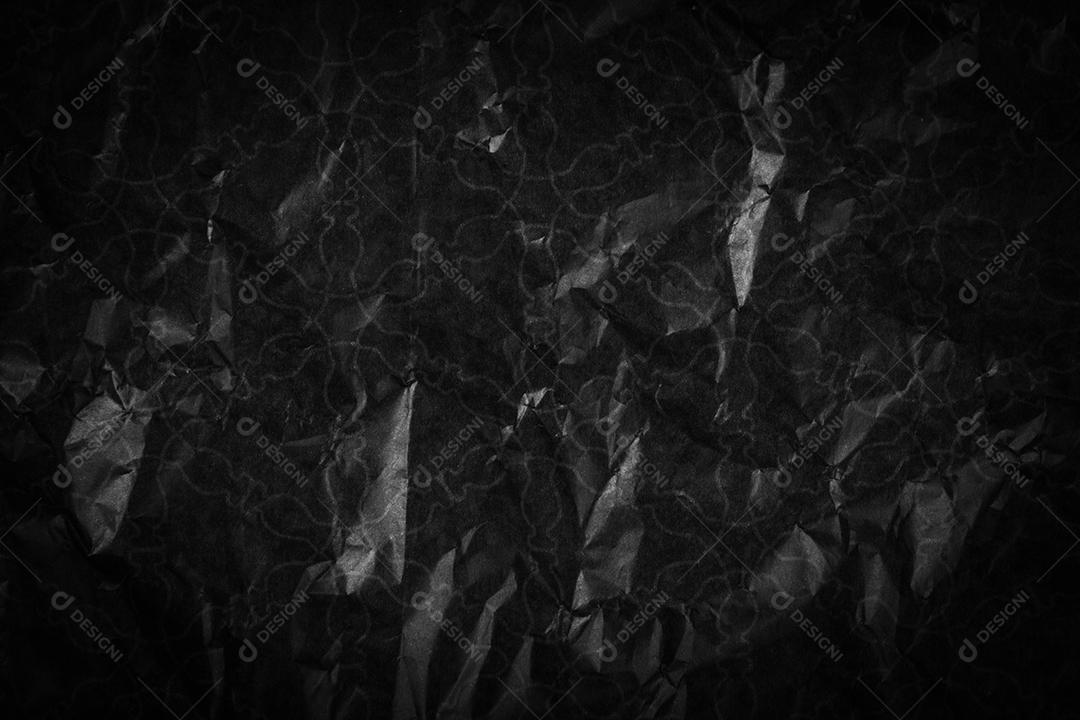Fundo com textura de papel preto amassado