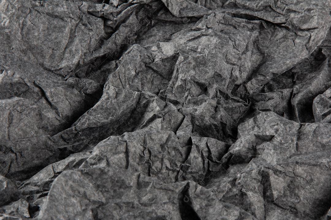Fundo com textura de papel cinza amassado
