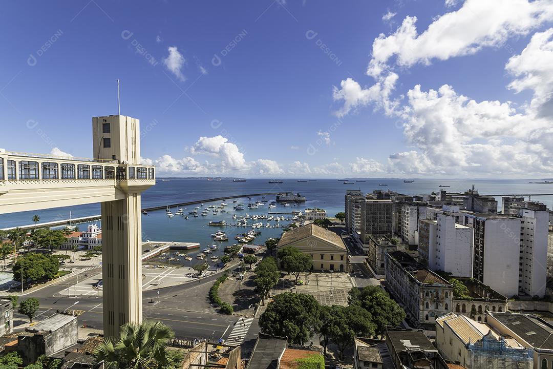 Vista do Elevador Lacerda em Salvador Bahia Brasil