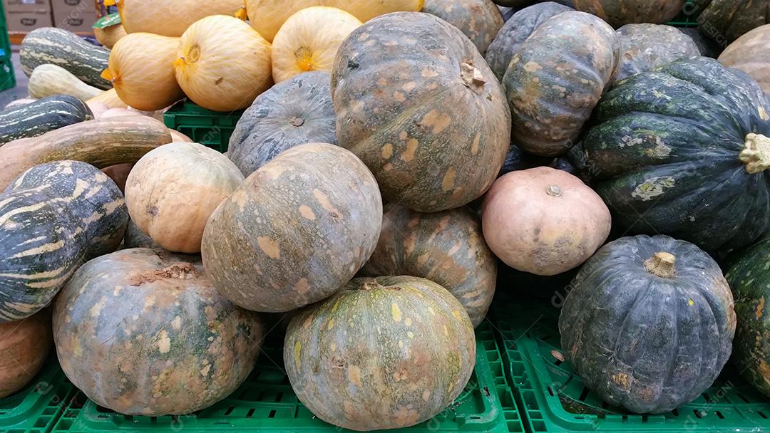 Pumpkin for sale in the supermarket