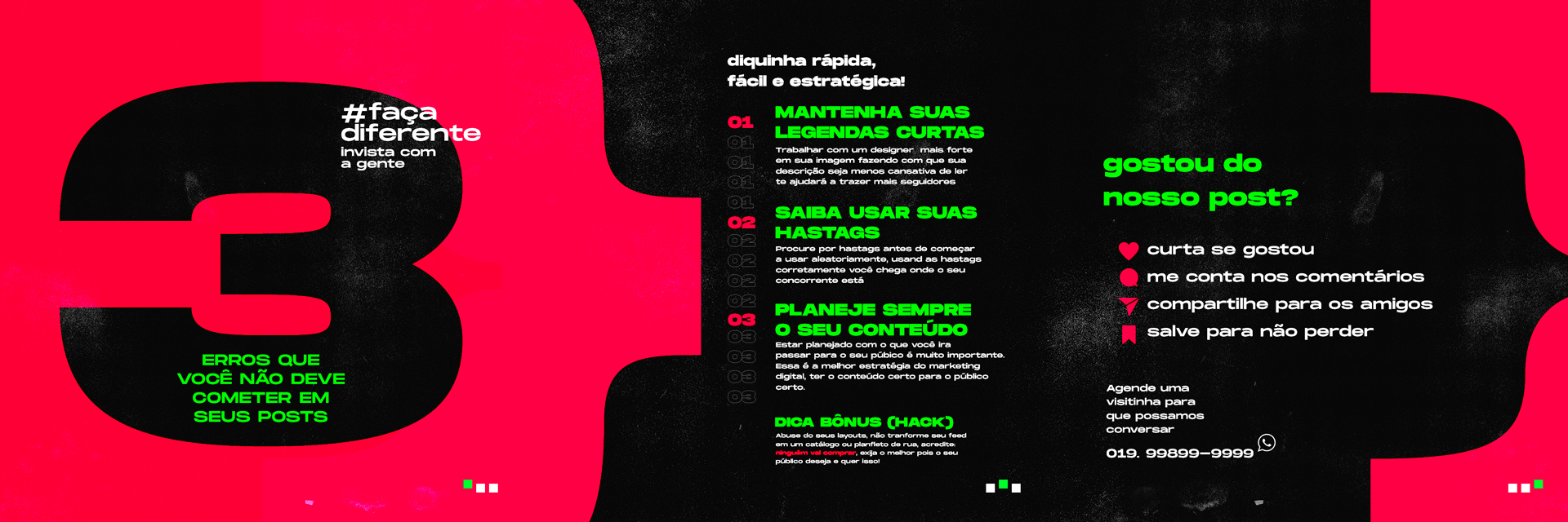 Social Media Agências Dica de Marketing Digital Carrossel PSD Editável