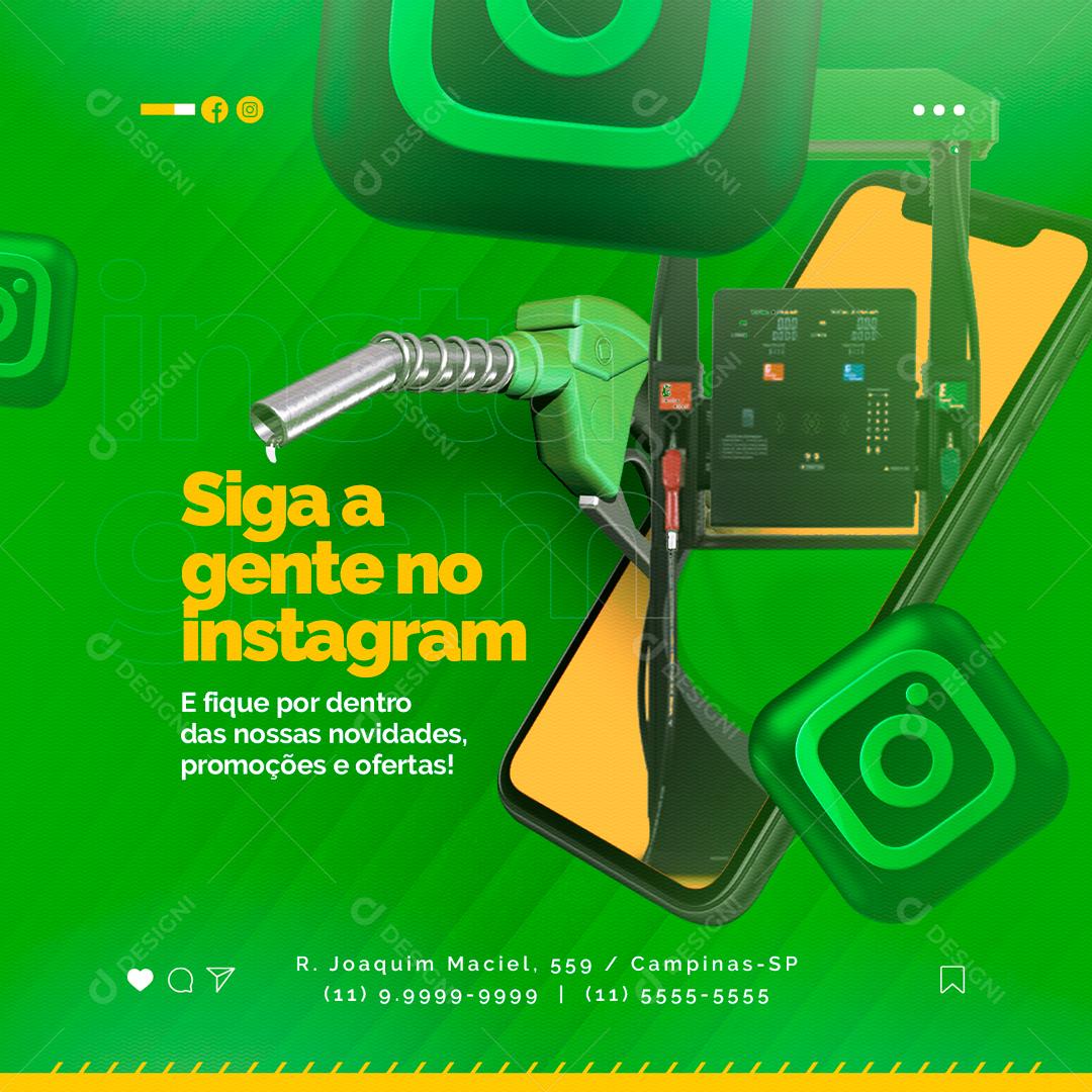 Siga a Nossa Empresa No Instagram Social Media PSD Editável