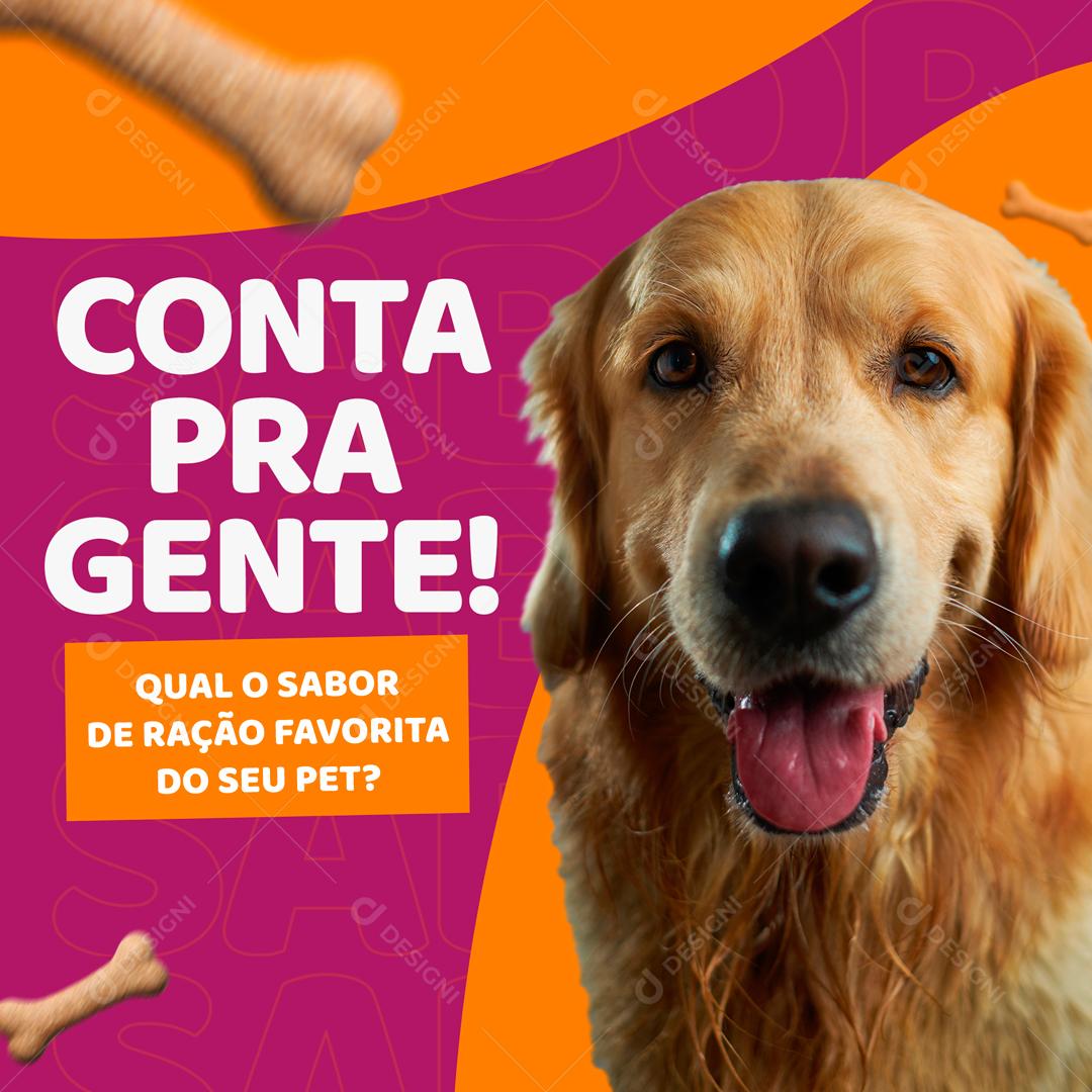Qual A Ração Favorita Do Seu Pet Social Media PSD Editável
