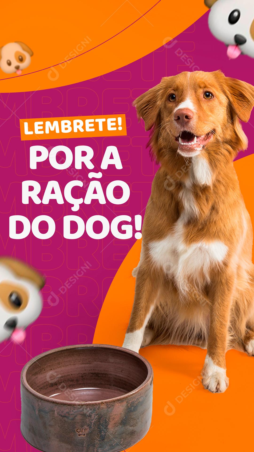 Lembrete Por A Ração Para O Seu Pet Social Media PSD Editável