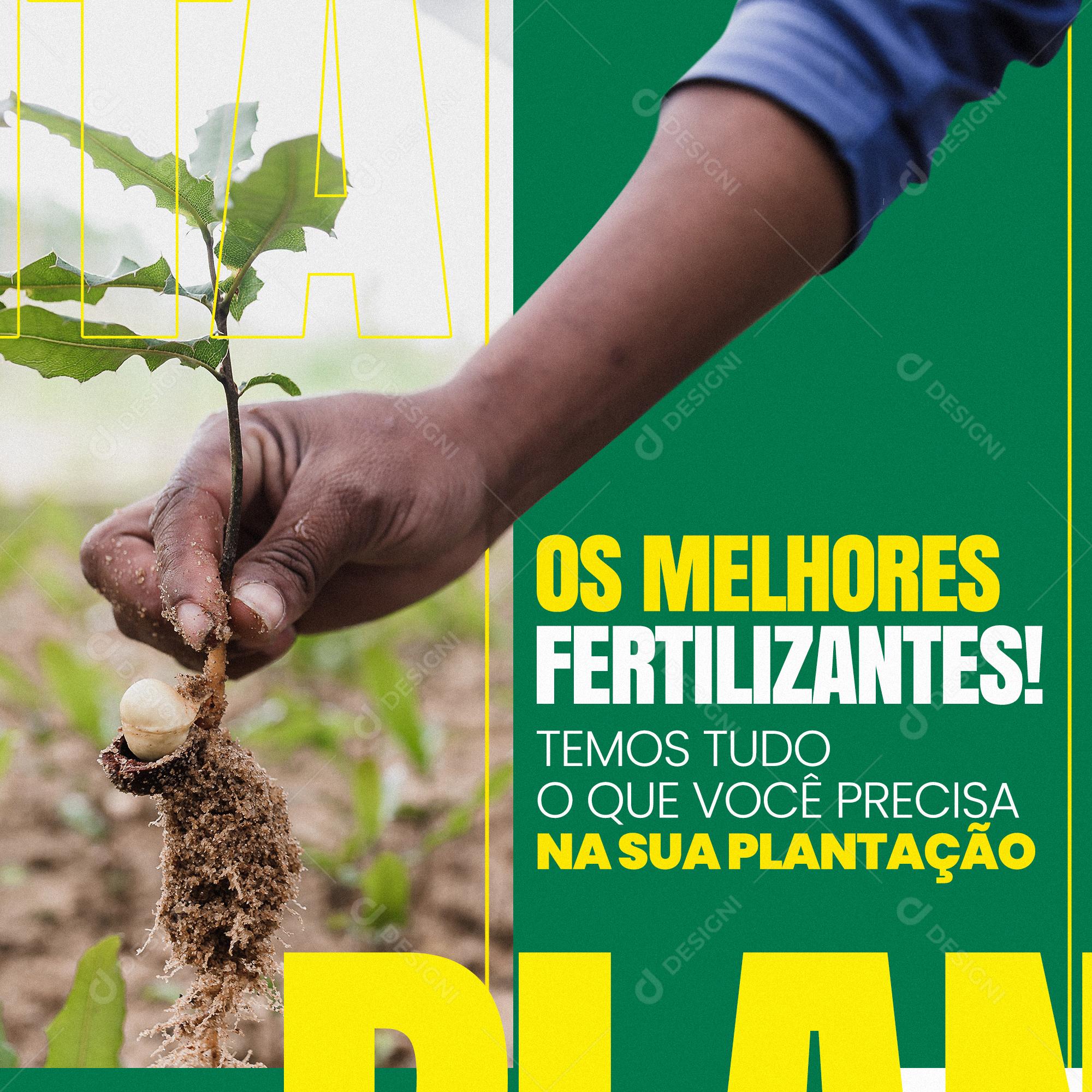 Os Melhores Fertilizantes Temos Tudo O Que Você Precisa Social Media PSD Editável