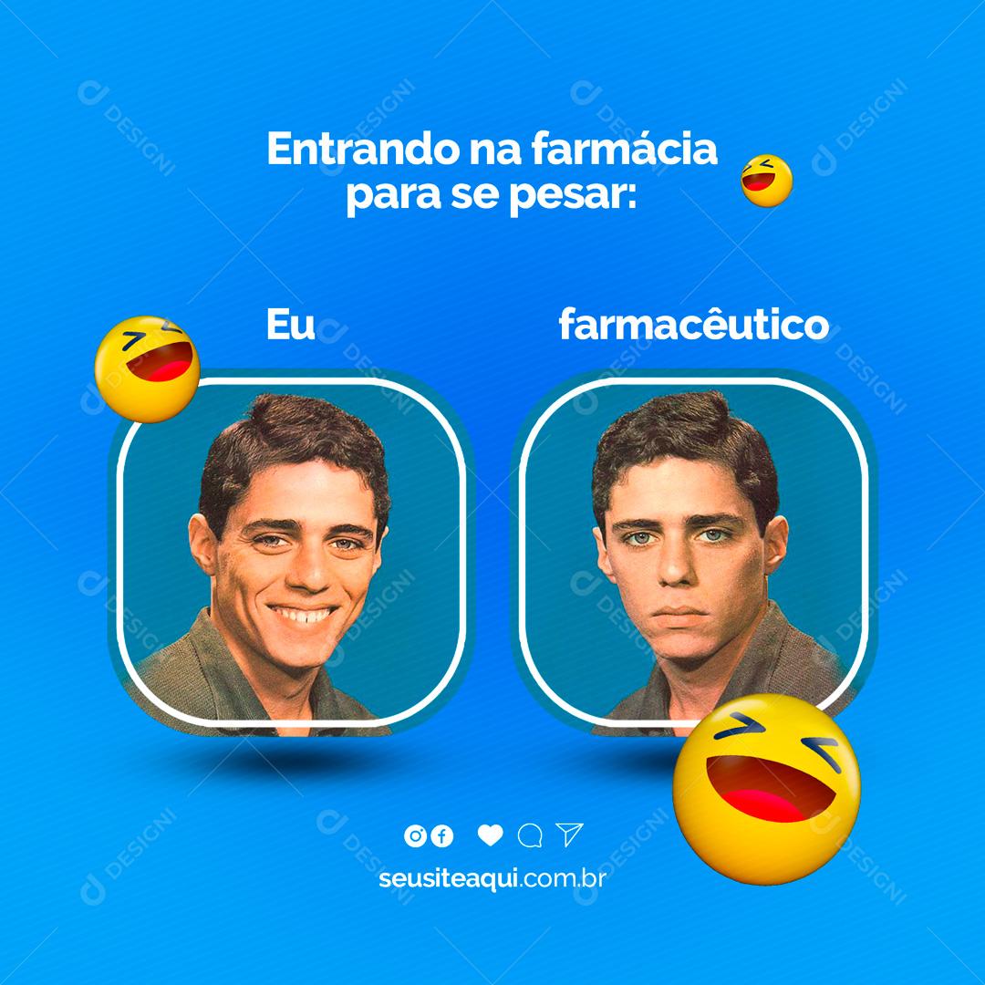 Social Media Entering the Pharmacy to weigh yourself I pharmacist Editable PSD