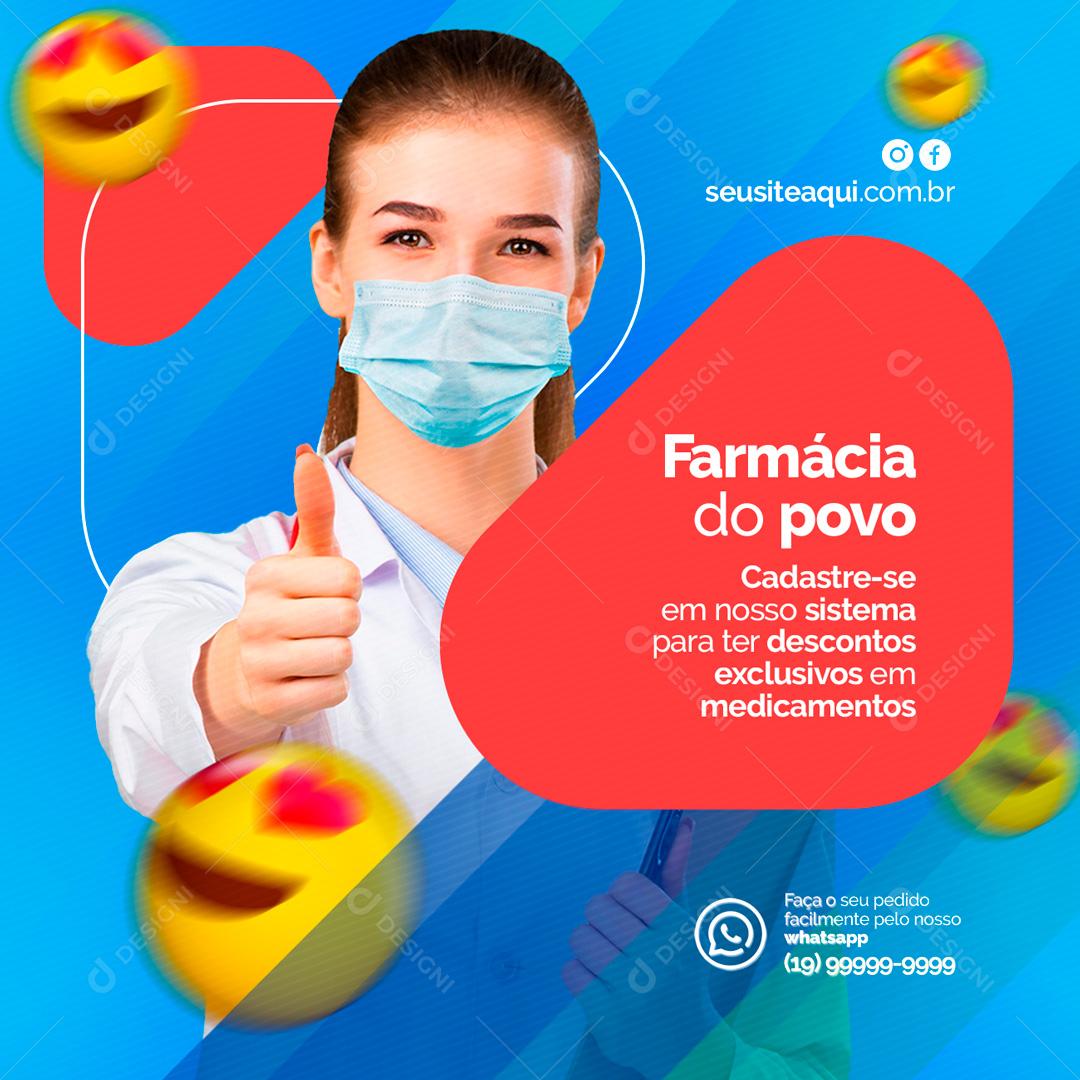 Social Media Farmácia do povo PSD Editável