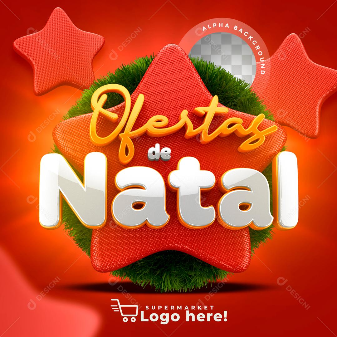 3D Stamp For Composition Christmas Offers Editable PSD