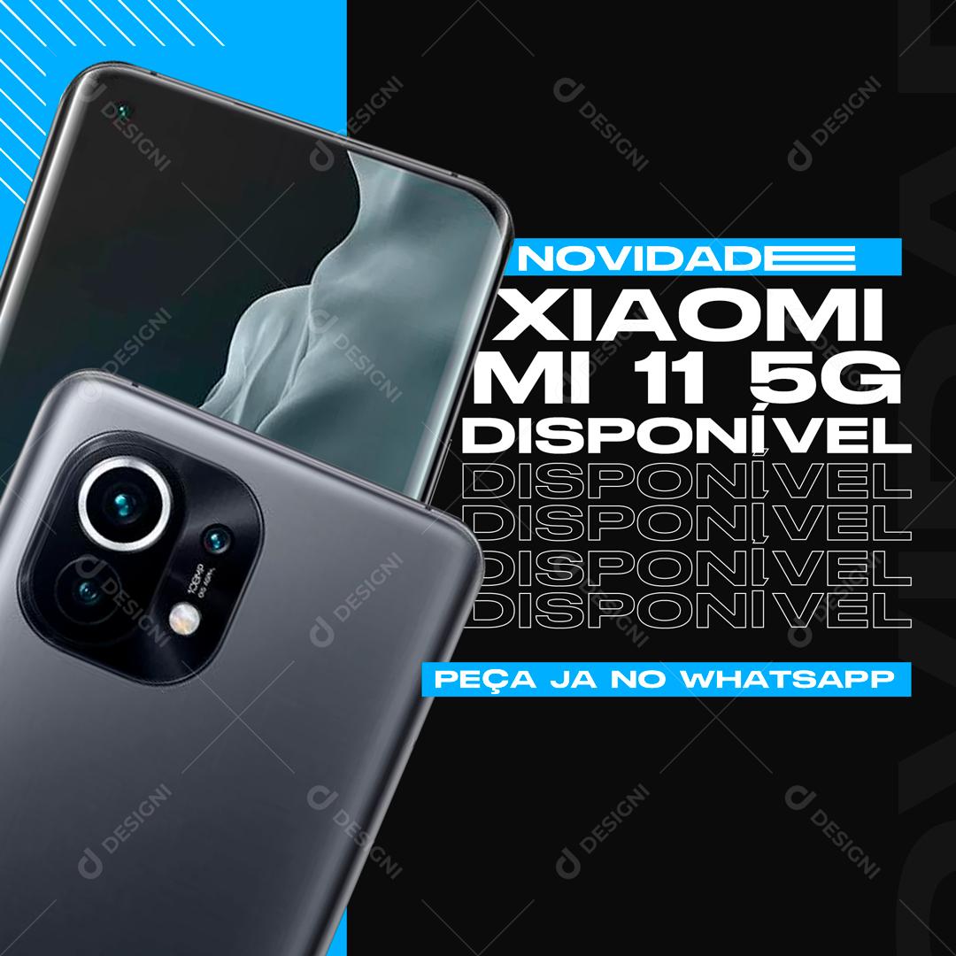 Celular Novo Xiaomi 11 5G Social Media PSD Editável