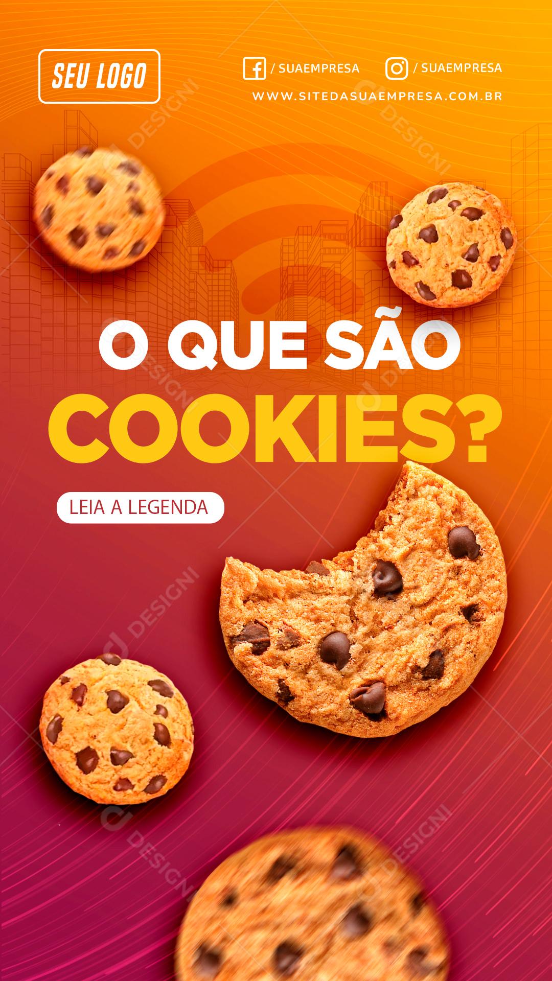 O Que São Cookies Social Media PSD Editável