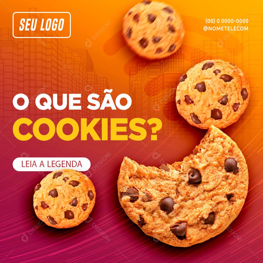 O Que São Cookies Social Media PSD Editável