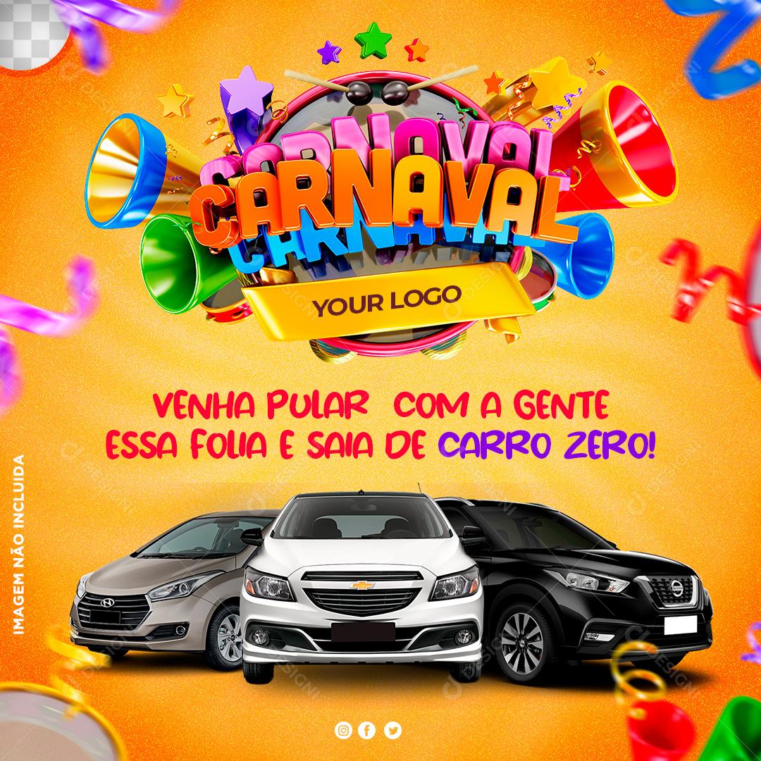 Carnaval De Ofertas Promoção Uma Folia De Ofertas Social Media PSD Editável