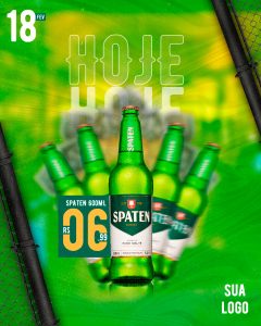 Social Media Hoje Spaten 600 Ml Cerveja PSD Editável