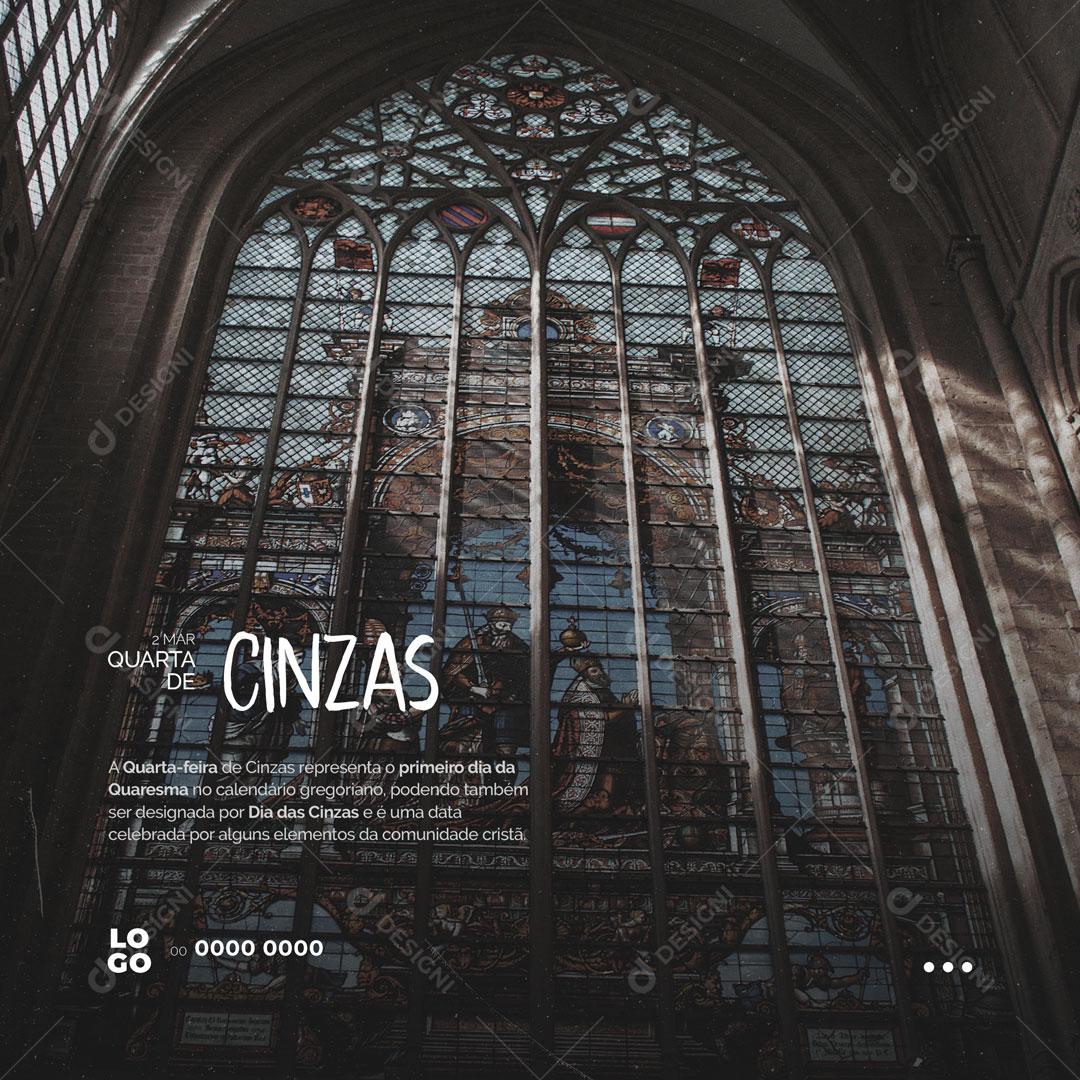 Social Media Quarta Feira de Cinzas PSD Editável