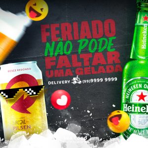 Social Media Feriado não pode faltar uma gelada Cervejas PSD Editável