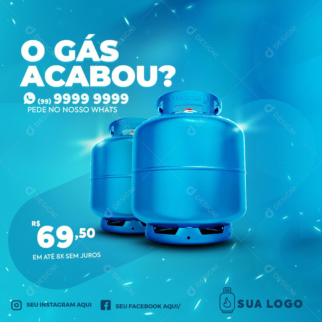 Social Media O Gás acabou PSD Editável