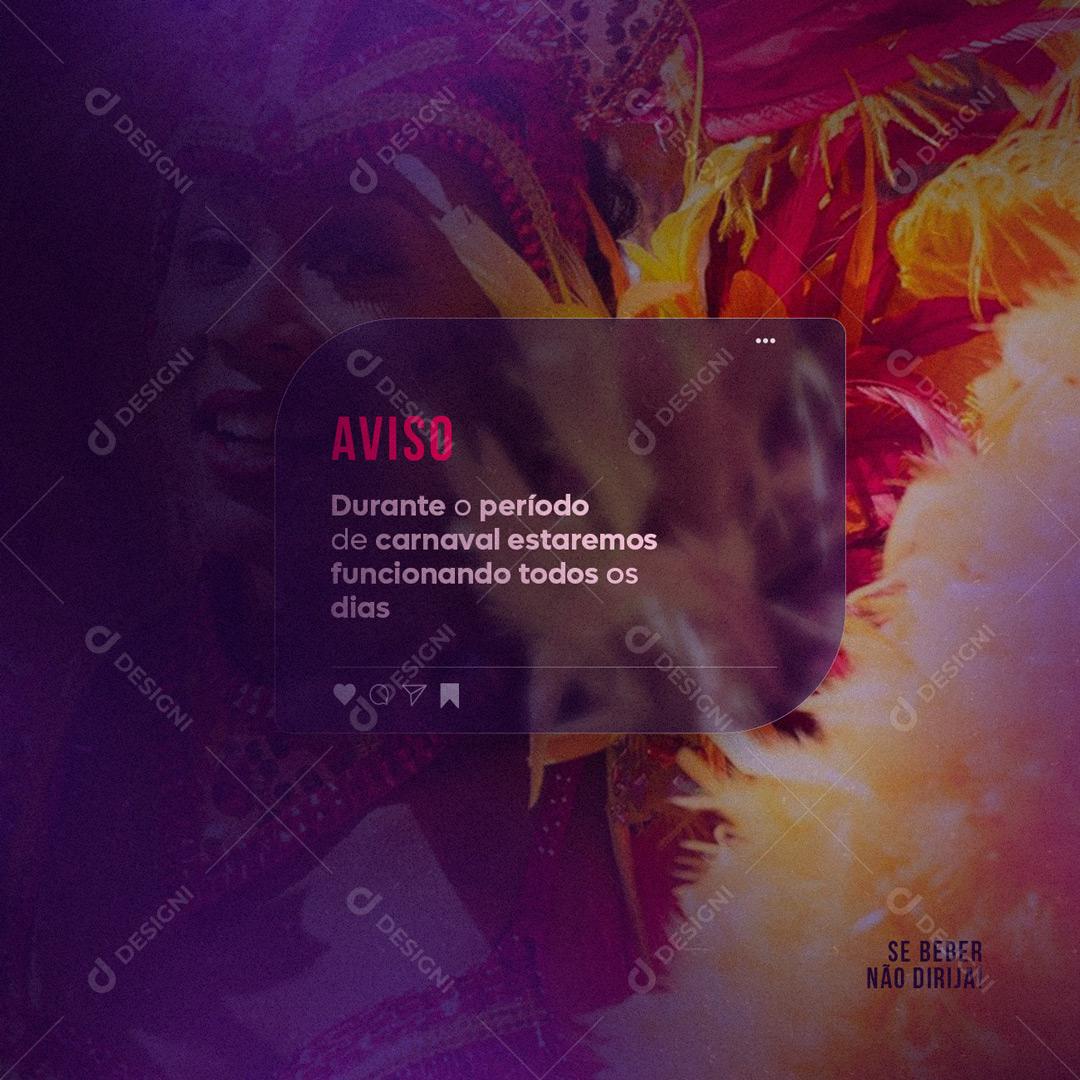 Social Media Durante o período Horário de Funcionamento PSD Editável