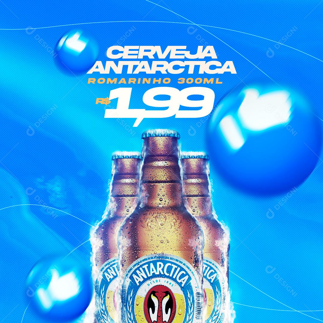 Social Media Cerveja Antárctica Romarinho 300 Ml PSD Editável