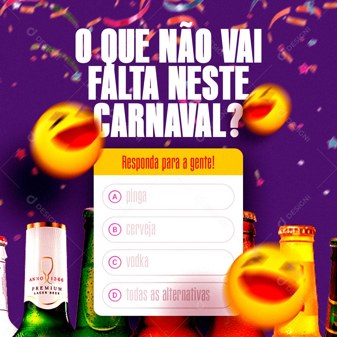 Social Media O que não vai falta neste carnaval Cervejas PSD Editável