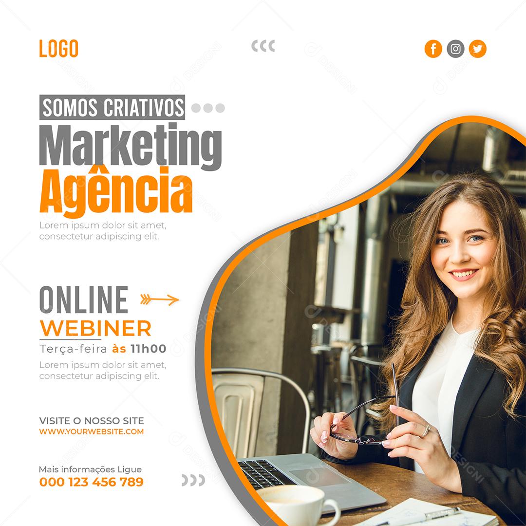 Social Media Agências Somos Criativos Marketing PSD Editável