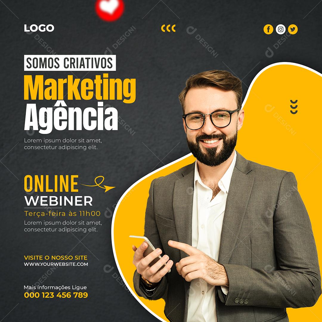 Social Media Somos Criativos Marketing Agências Online PSD Editável