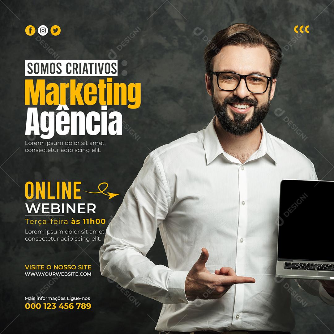 Agências Somos Criativos Marketing Social Media PSD Editável