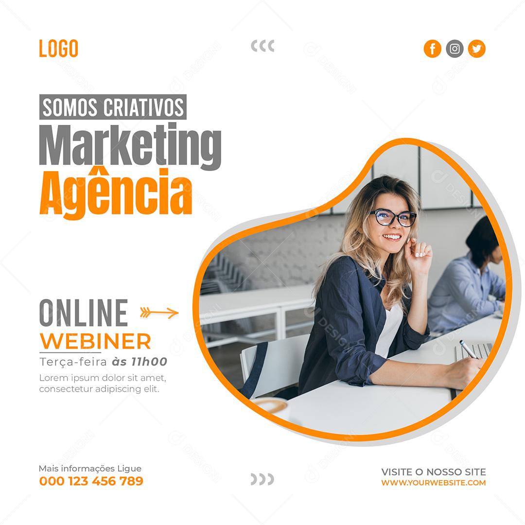 Marketing Agência Somos Criativos Online Social Media PSD Editável