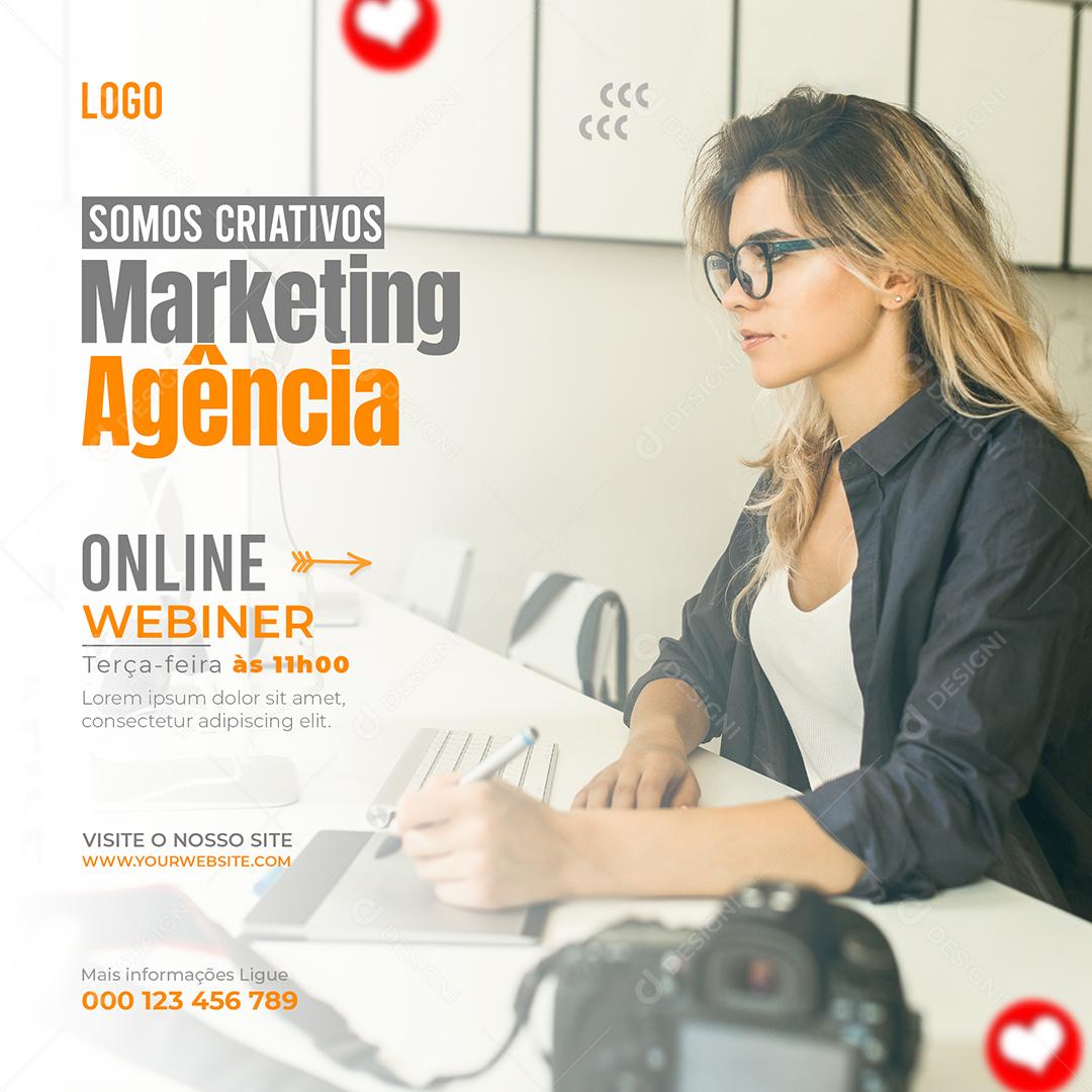 Social Media Online Somos Criativos Marketing Agência PSD Editável
