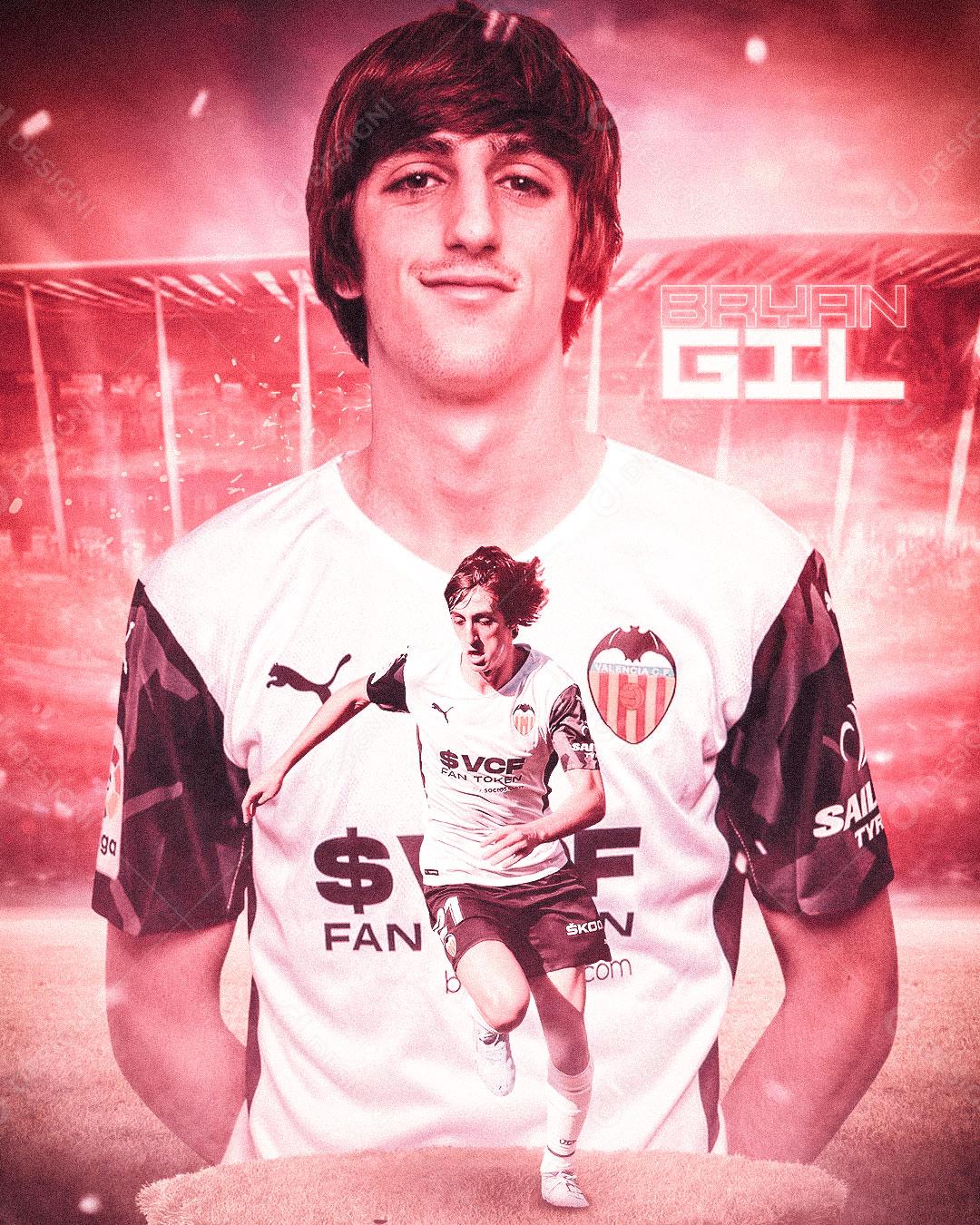 Jogador De Futebol Eryen Social Media PSD Editável