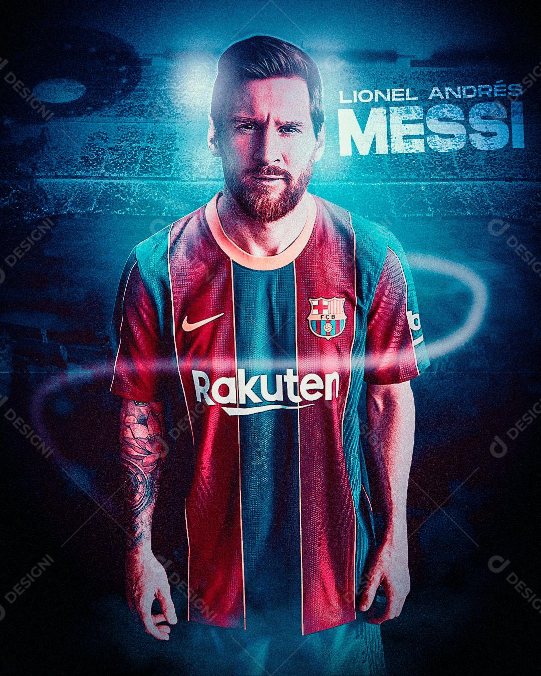 Futebol Lionel Andrés Messi Futebol Social Media PSD Editável