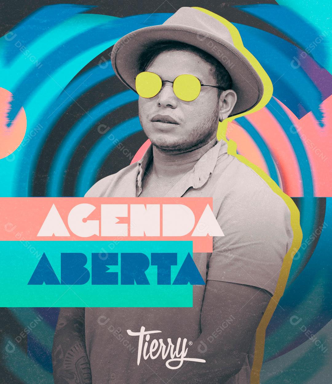 Social Media Agenda Aberta Tierry Flyers PSD Editável