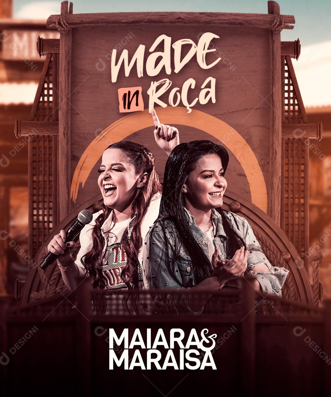 Social Media Maiara & Maraisa Made in Roça Flyers PSD Editável