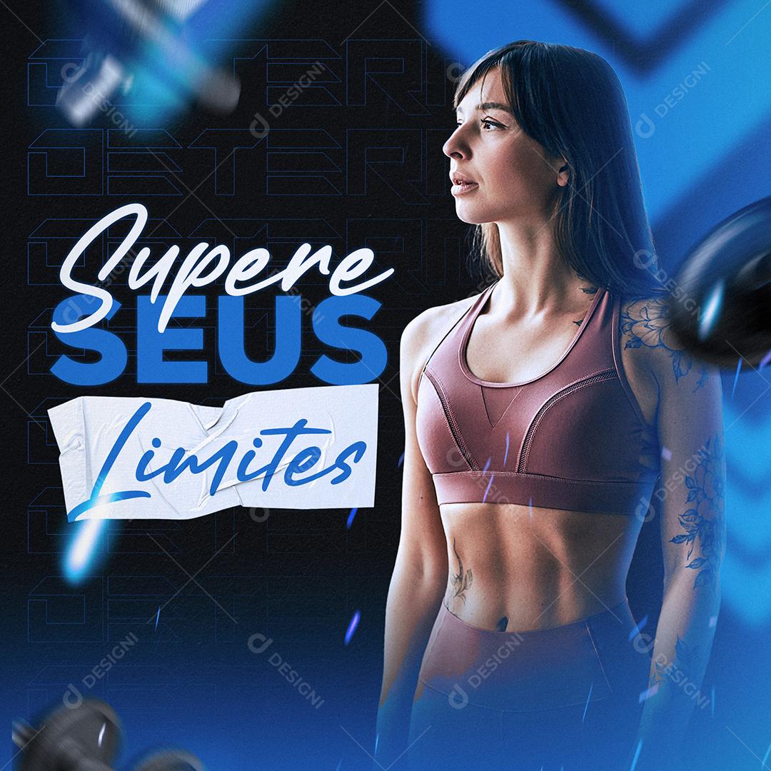 Social Media Supere seus limites Academia PSD Editável