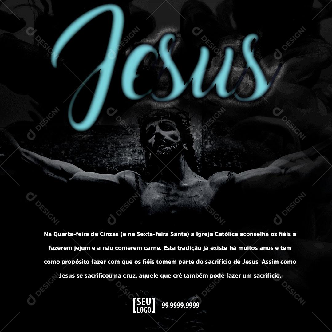 Quarta Feira de Cinzas Social Media PSD Editável