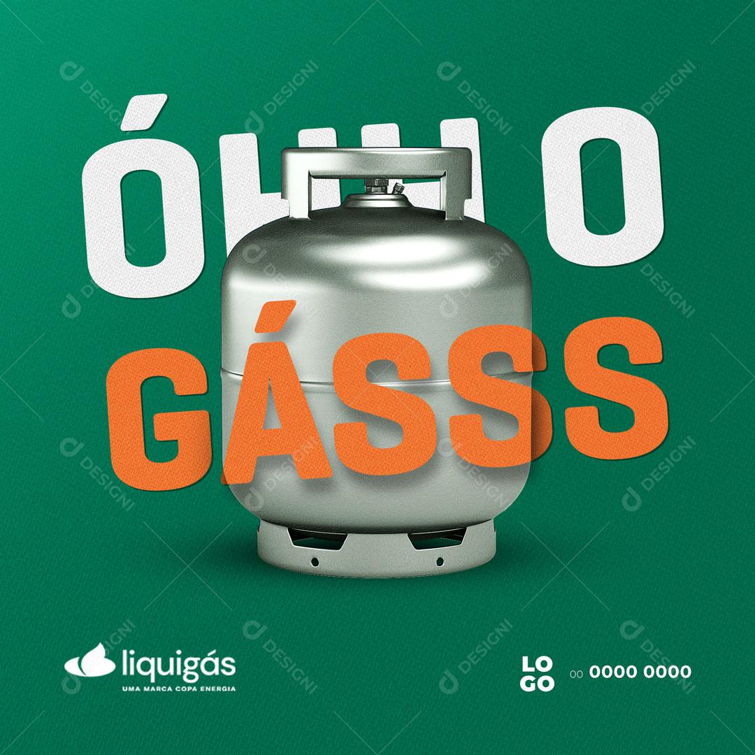 Post Botijão Gás de Cozinha Social Media PSD Editável