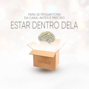 Frase Motivacional Para se Pensar Fora da Caixa Social Media PSD Editável