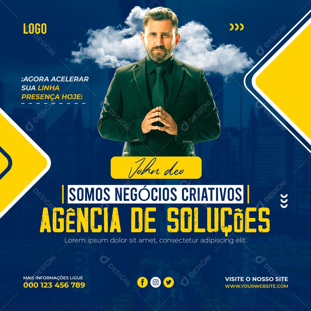 Somos Criativos Negócio Solução Agência Social Media PSD Editável