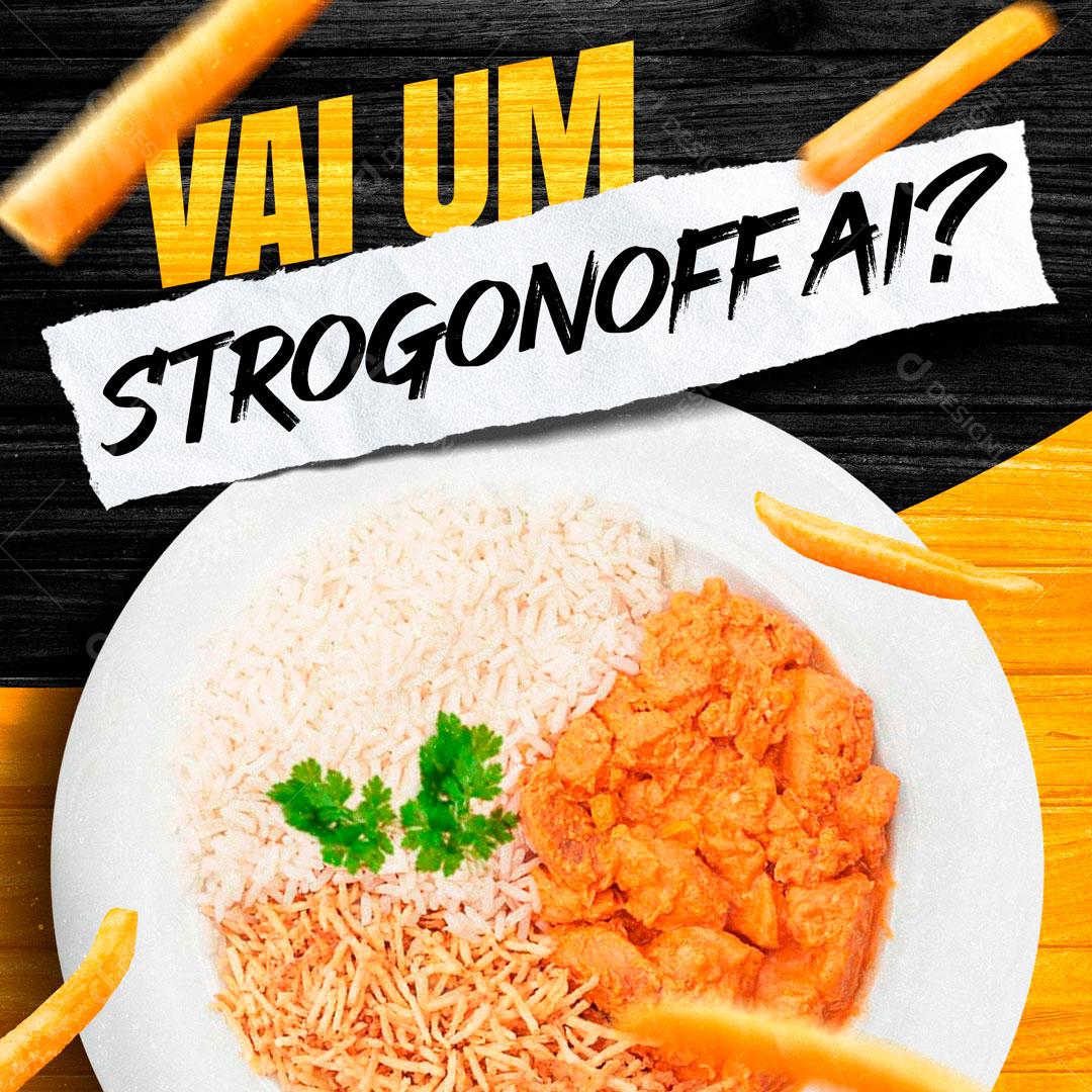 Vai Em Um Estrogonofe Ai Social Media PSD Editável
