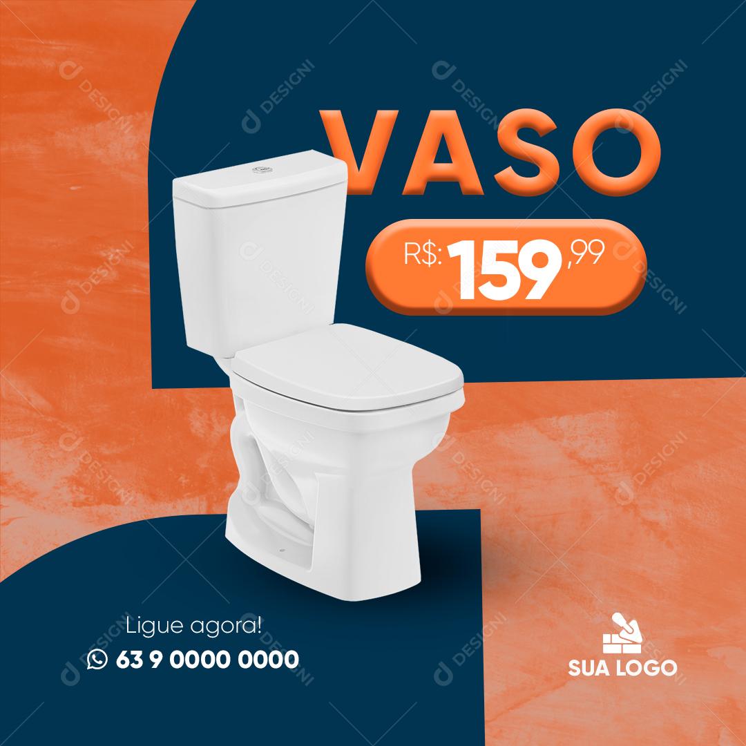 Post Lojas De Materiais De Construção Vaso Sanitário Social Media PSD Editável