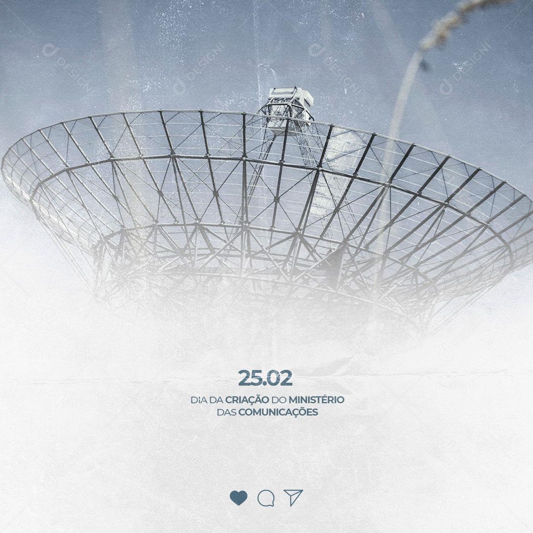 25 De Fevereiro Dia Da Criação Do Ministério De Comunicação Social Media PSD Editável