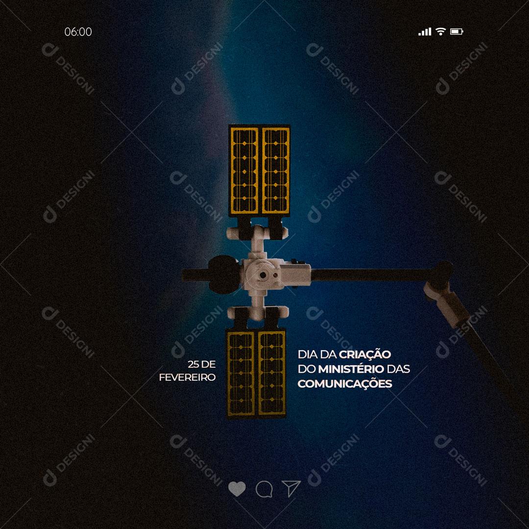 25 De Fevereiro Dia Da Criação Do Ministério De Comunicação Social Media PSD Editável
