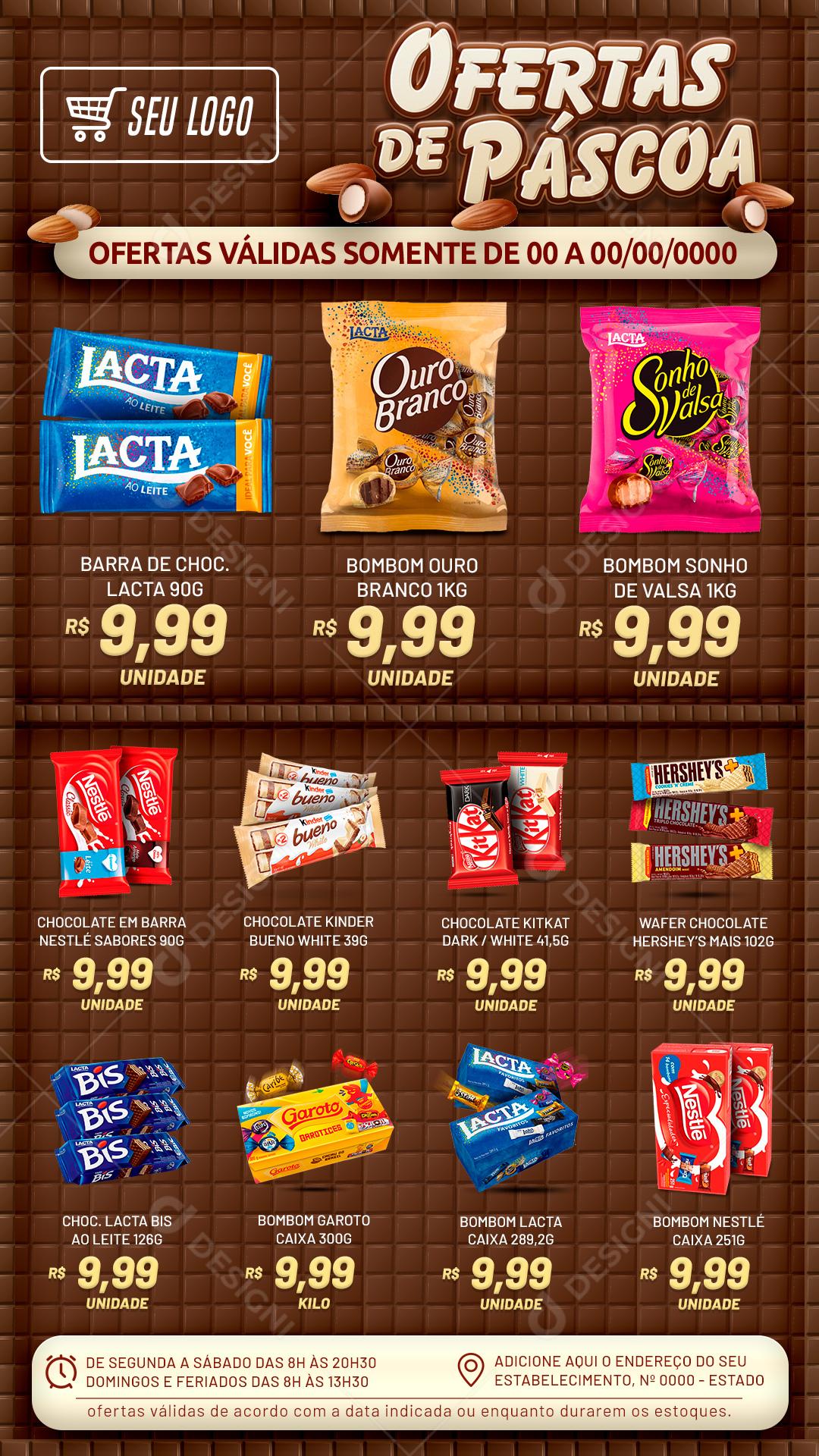 Insert Easter Offers Chocolates Sweets Social Media Editable PSD