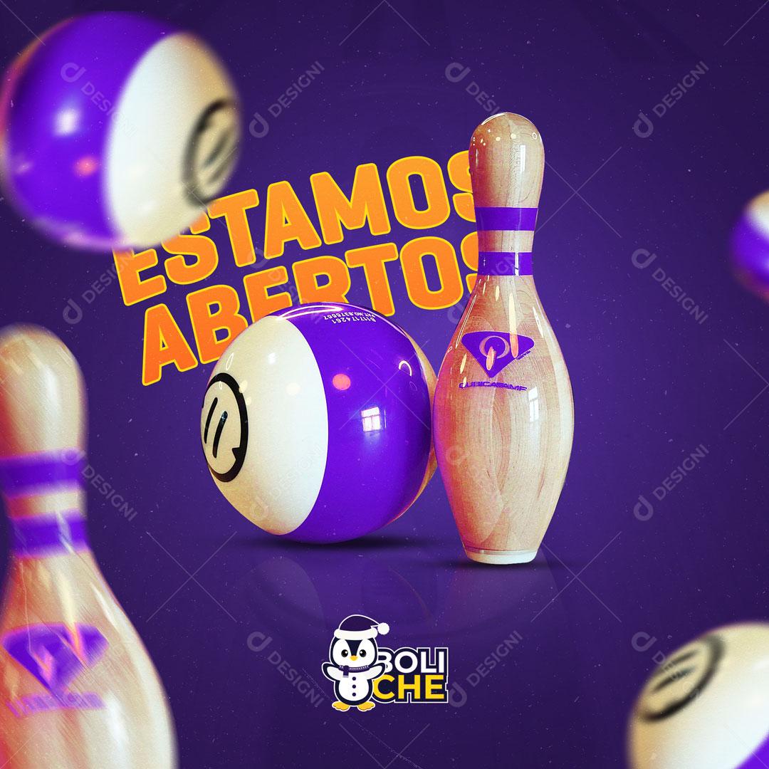 Post Boliche Social Media PSD Editável