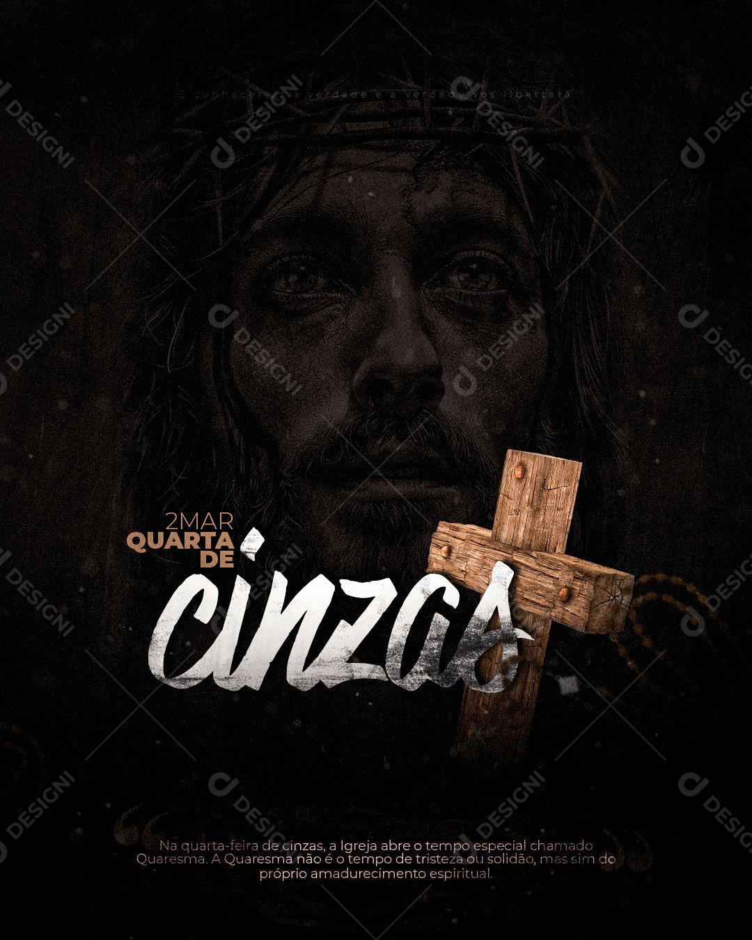 Social Media Quarta-feira de Cinzas 02 de Março PSD Editável
