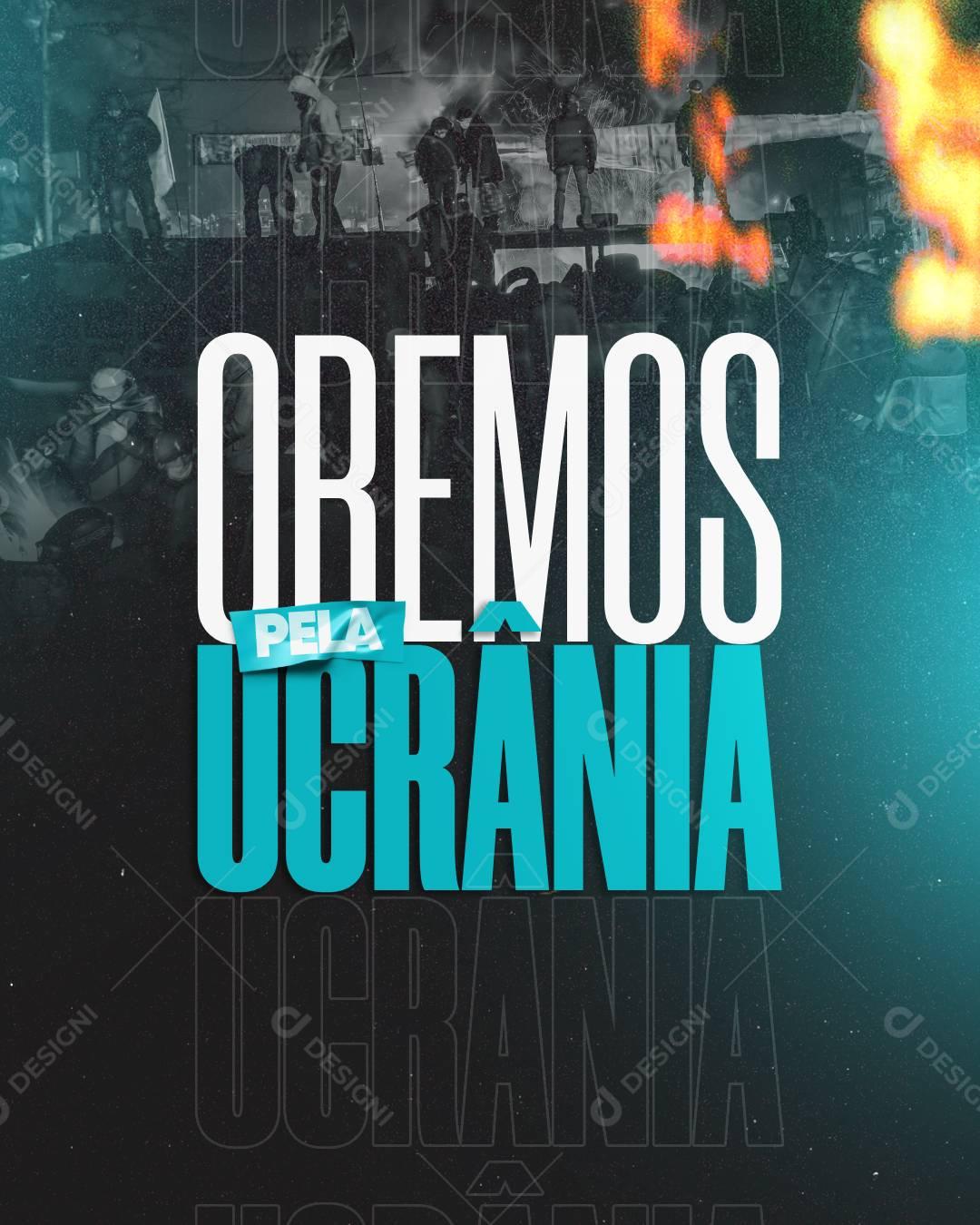 Social Media Oremos Pela Ucrânia PSD Editável