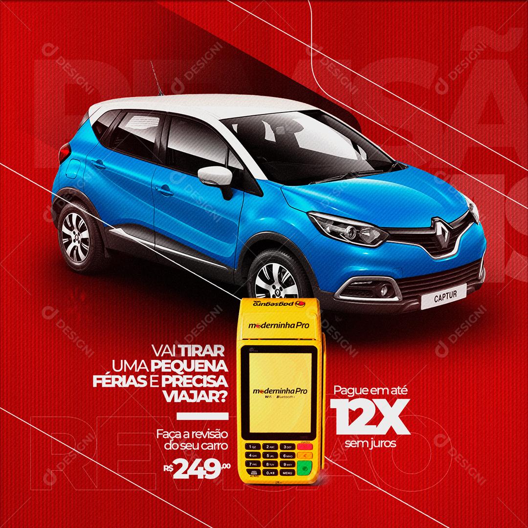 Social Media Oficina Mecânica Vai Tirar Uma Pequena Férias PSD Editável